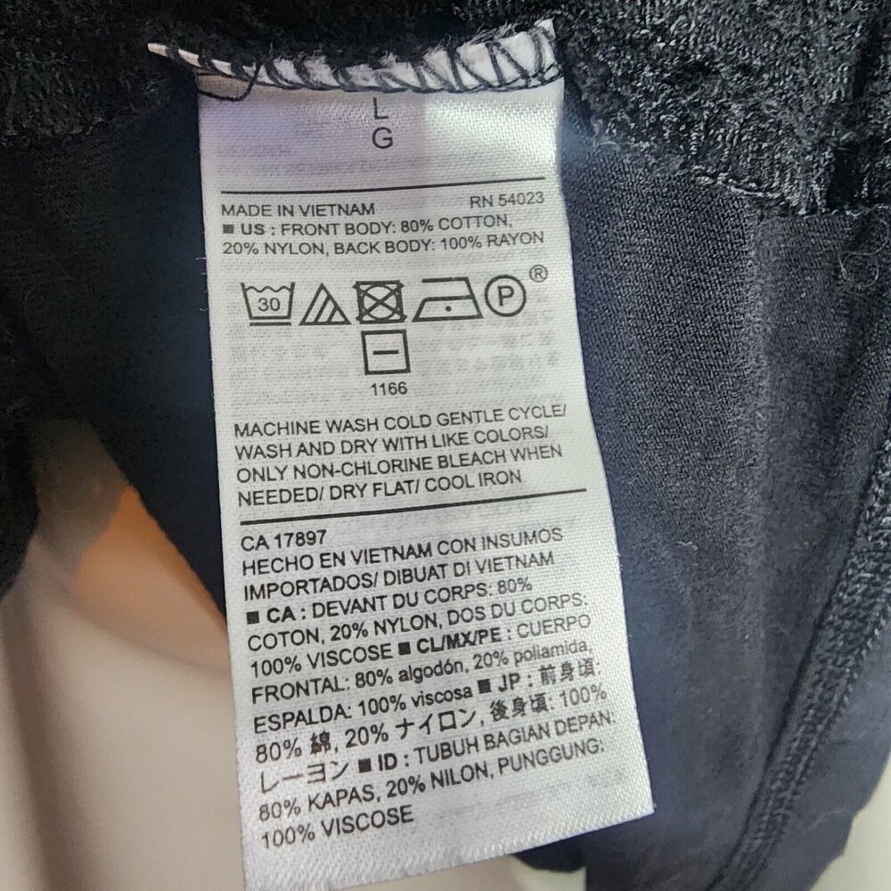 Old Navy Top Womens Size Large Solid All Black Pu… - image 6